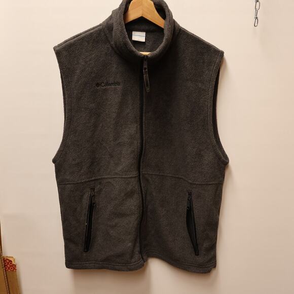 Columbia Sportswear Jacket Size M Gray Sleeveless Vest Zip Front Pockts - Picture 11 of 12
